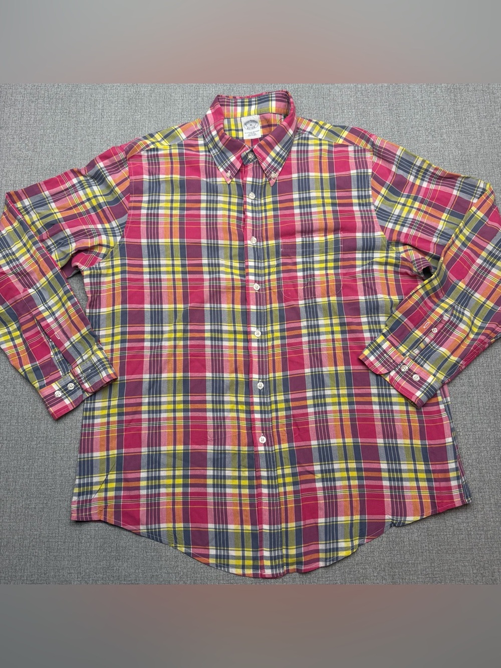 Brooks Brothers Est 1818 Plaid Button Up Shirt XL